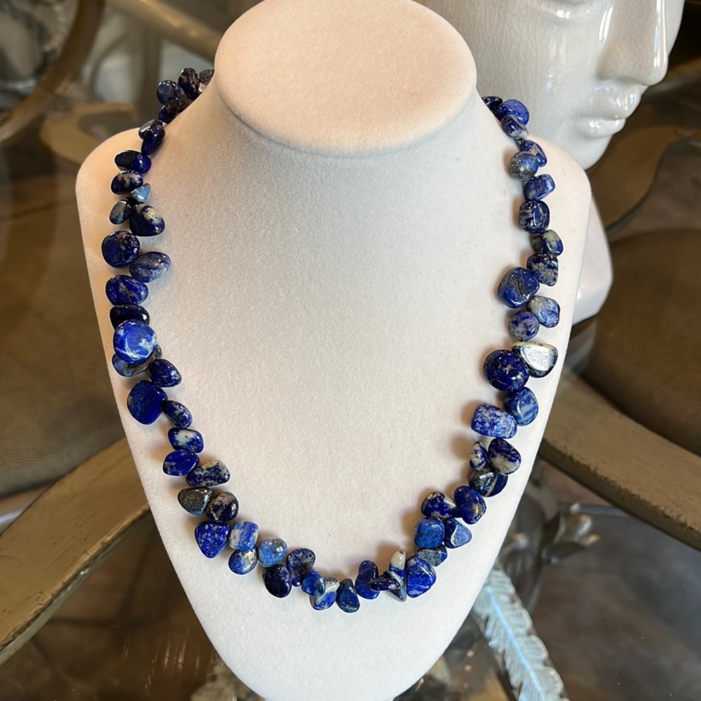 Beautiful Multi Natural Blue Stone Necklace